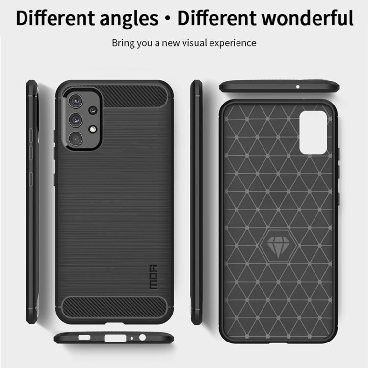 For Samsung Galaxy A32 4G(EU Version) MOFI Gentleness Series Brushed Texture Carbon Fiber Soft TPU Case(Red) - Galaxy Phone Cases by MOFI | Online Shopping South Africa | PMC TechLife
