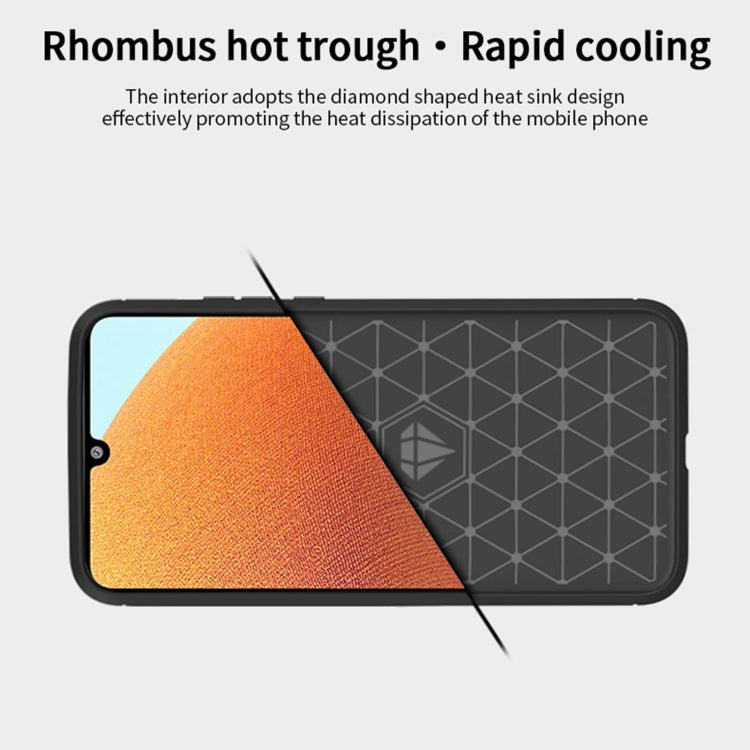 For Samsung Galaxy A32 4G(US Version) MOFI Gentleness Series Brushed Texture Carbon Fiber Soft TPU Case(Red) - Galaxy Phone Cases by MOFI | Online Shopping South Africa | PMC TechLife | Buy Now Pay Later Mobicred