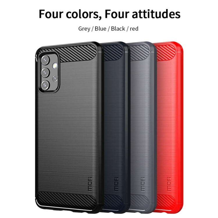 For Samsung Galaxy A32 5G MOFI Gentleness Series Brushed Texture Carbon Fiber Soft TPU Case(Grey) - Galaxy Phone Cases by MOFI | Online Shopping South Africa | PMC TechLife | Buy Now Pay Later Mobicred