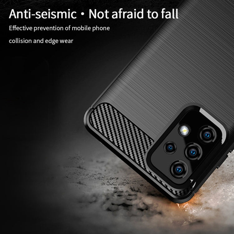 For Samsung Galaxy A52 5G/4G MOFI Gentleness Series Brushed Texture Carbon Fiber Soft TPU Case(Grey) - Galaxy Phone Cases by MOFI | Online Shopping South Africa | PMC TechLife | Buy Now Pay Later Mobicred