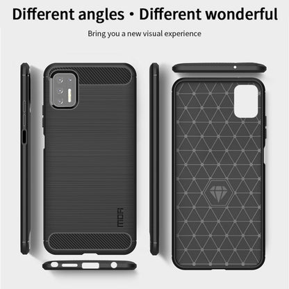 For Motorola Moto G Stylus 2021 MOFI Gentleness Series Brushed Texture Carbon Fiber Soft TPU Case(Black) - Motorola Cases by MOFI | Online Shopping South Africa | PMC Jewellery