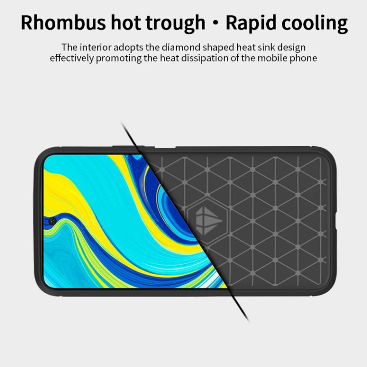 For Xiaomi Redmi Note 9s / Note 9 Pro / Note 9 Pro Max / Foco M2 Pro MOFI Gentleness Series Brushed Texture Carbon Fiber Soft TPU Case(Blue) - Xiaomi Cases by MOFI | Online Shopping South Africa | PMC TechLife | Buy Now Pay Later Mobicred