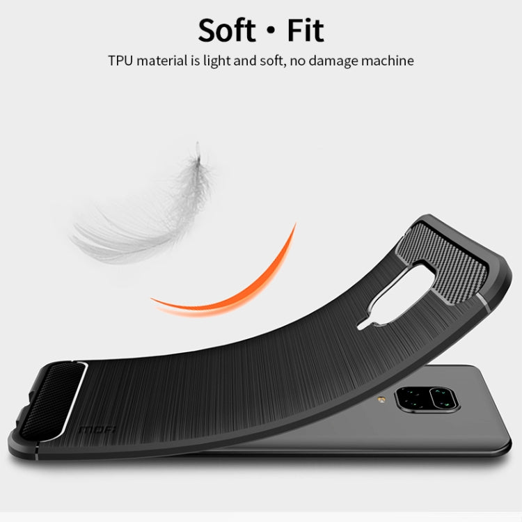 For Xiaomi Redmi Note 9s / Note 9 Pro / Note 9 Pro Max / Foco M2 Pro MOFI Gentleness Series Brushed Texture Carbon Fiber Soft TPU Case(Red) - Xiaomi Cases by MOFI | Online Shopping South Africa | PMC TechLife | Buy Now Pay Later Mobicred