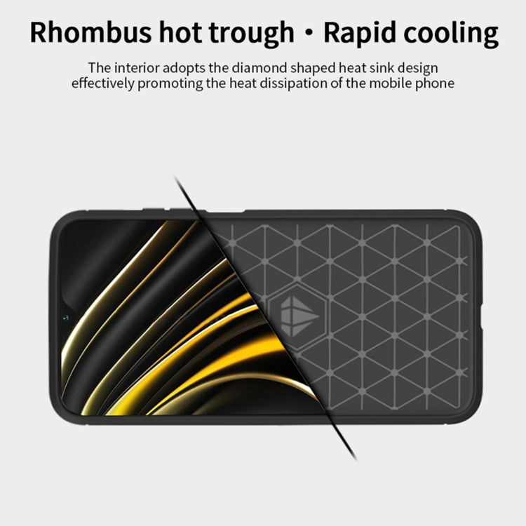 For Xiaomi Poco M3 / Redmi 9T MOFI Gentleness Series Brushed Texture Carbon Fiber Soft TPU Case(Blue) - free shipping - PMC TechLife - Order now!