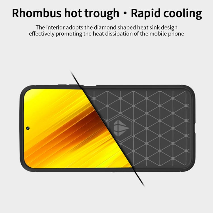 For Xiaomi POCO X3 / X3 NFC MOFI Gentleness Series Brushed Texture Carbon Fiber Soft TPU Case(Blue) - Xiaomi Cases by MOFI | Online Shopping South Africa | PMC TechLife | Buy Now Pay Later Mobicred