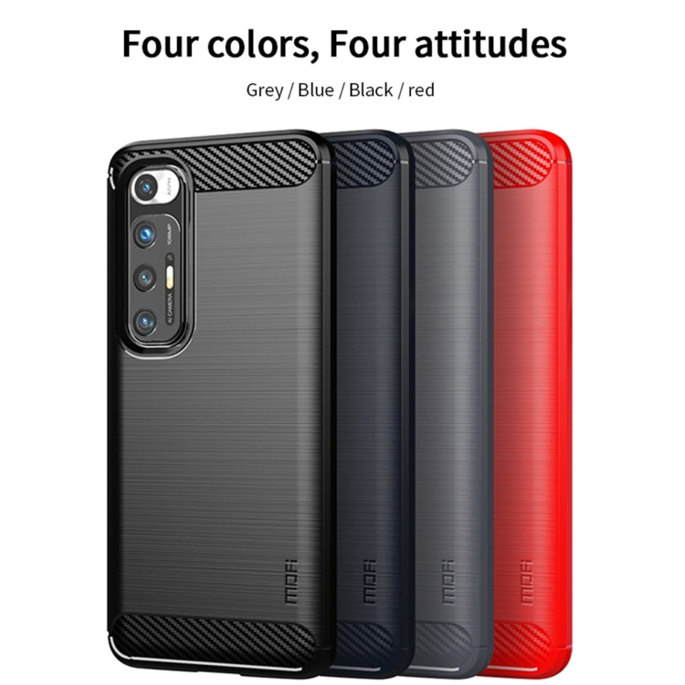 For Xiaomi Mi 10S MOFI Gentleness Series Brushed Texture Carbon Fiber Soft TPU Case(Black) - Xiaomi Cases by MOFI | Online Shopping South Africa | PMC TechLife | Buy Now Pay Later Mobicred