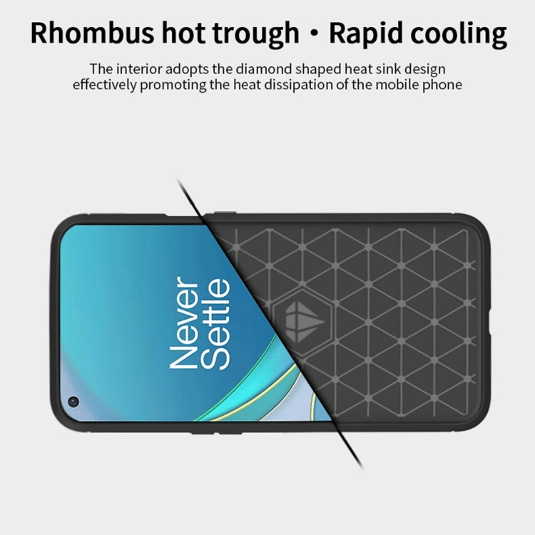 For OnePlus 9 MOFI Gentleness Series Brushed Texture Carbon Fiber Soft TPU Case(Red) - OnePlus Cases by MOFI | Online Shopping South Africa | PMC TechLife | Buy Now Pay Later Mobicred
