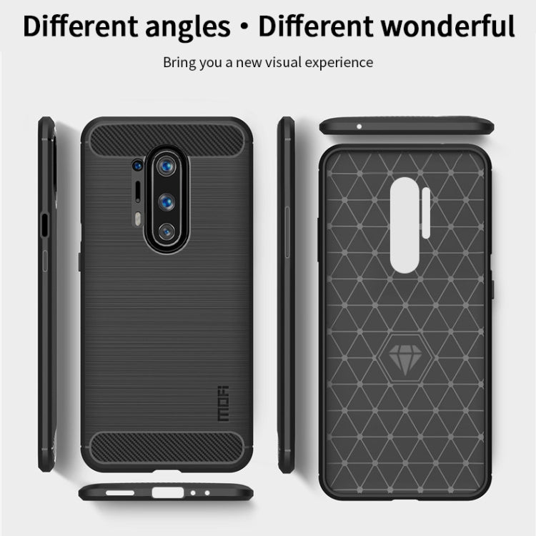 For OnePlus 8 Pro MOFI Gentleness Series Brushed Texture Carbon Fiber Soft TPU Case(Black) - OnePlus Cases by MOFI | Online Shopping South Africa | PMC TechLife | Buy Now Pay Later Mobicred