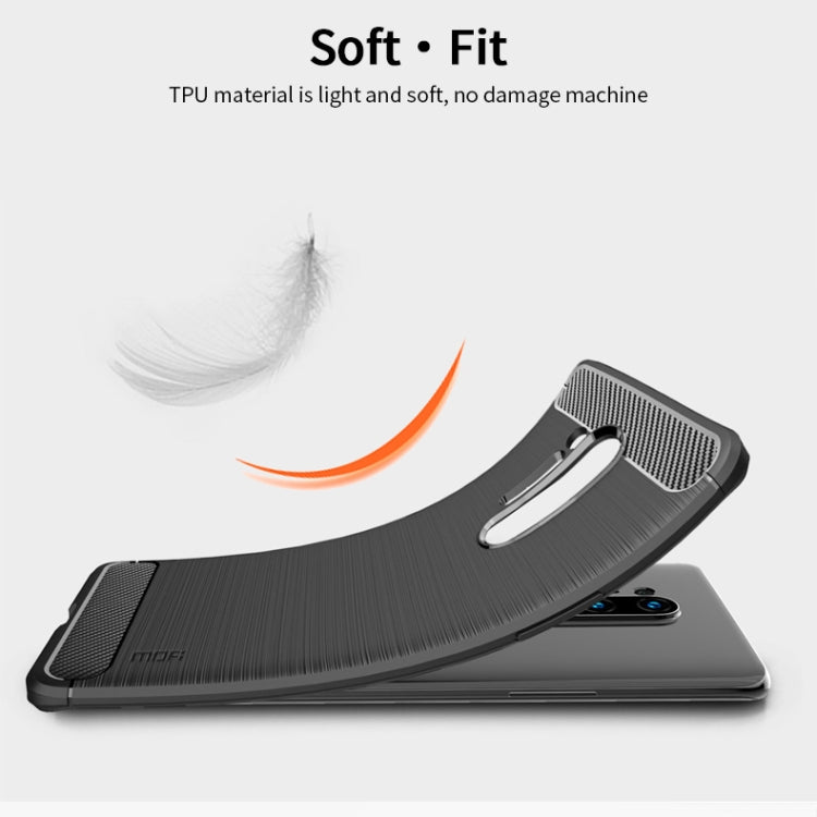 For OnePlus 8 Pro MOFI Gentleness Series Brushed Texture Carbon Fiber Soft TPU Case(Blue) - OnePlus Cases by MOFI | Online Shopping South Africa | PMC TechLife | Buy Now Pay Later Mobicred
