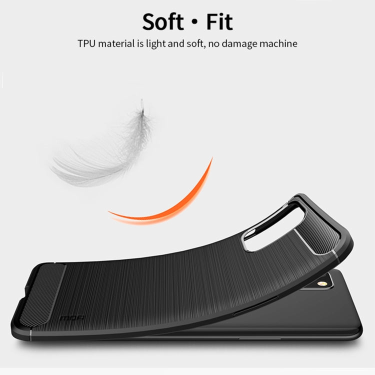 For OnePlus 8T MOFI Gentleness Series Brushed Texture Carbon Fiber Soft TPU Case(Black) - OnePlus Cases by MOFI | Online Shopping South Africa | PMC TechLife | Buy Now Pay Later Mobicred