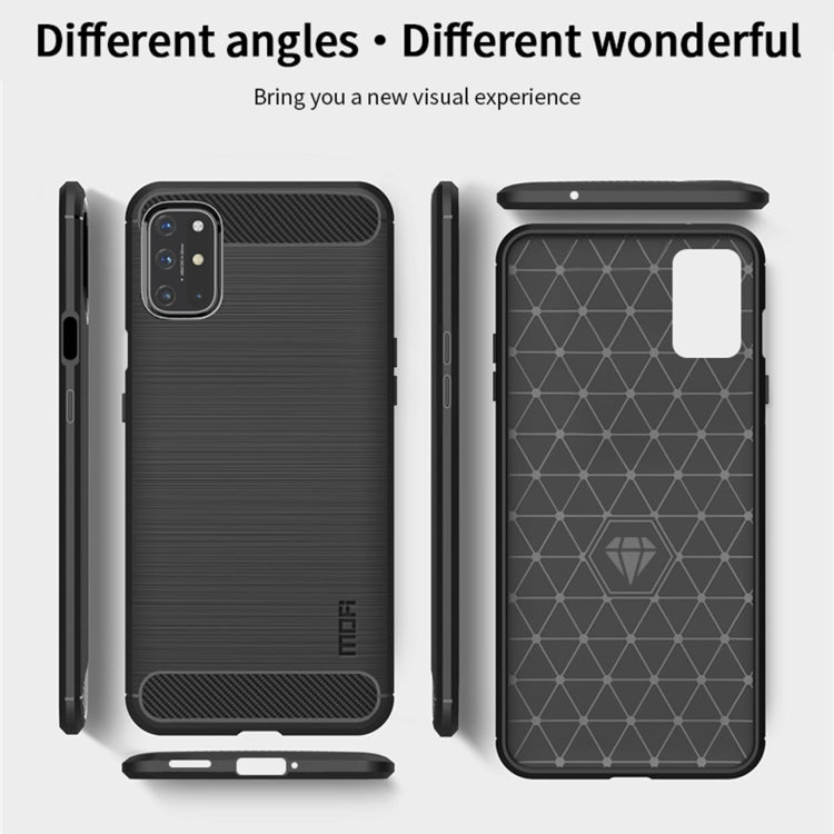 For OnePlus 8T MOFI Gentleness Series Brushed Texture Carbon Fiber Soft TPU Case(Black) - OnePlus Cases by MOFI | Online Shopping South Africa | PMC TechLife | Buy Now Pay Later Mobicred