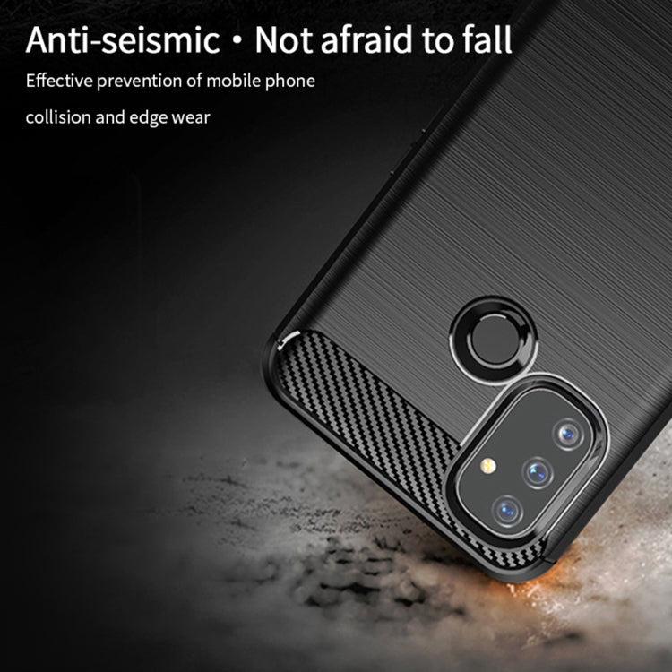 For OnePlus Nord N100 MOFI Gentleness Series Brushed Texture Carbon Fiber Soft TPU Case(Grey) - OnePlus Cases by MOFI | Online Shopping South Africa | PMC TechLife | Buy Now Pay Later Mobicred