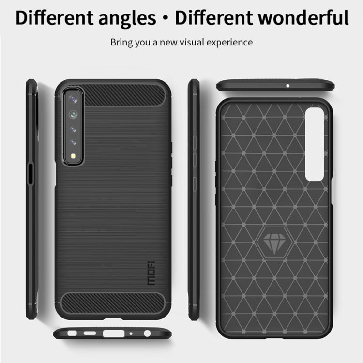 For LG Stylo 7 4G MOFI Gentleness Series Brushed Texture Carbon Fiber Soft TPU Case(Grey) - LG by MOFI | Online Shopping South Africa | PMC TechLife | Buy Now Pay Later Mobicred