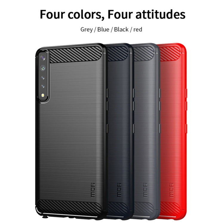 For LG Stylo 7 4G MOFI Gentleness Series Brushed Texture Carbon Fiber Soft TPU Case(Grey) - LG by MOFI | Online Shopping South Africa | PMC TechLife | Buy Now Pay Later Mobicred