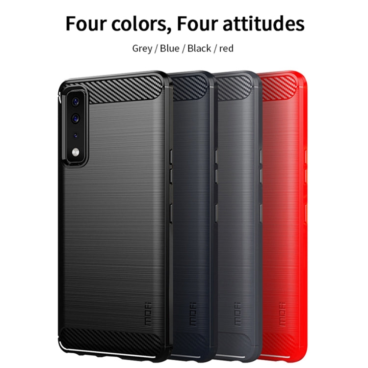 For LG Stylo 7 5G MOFI Gentleness Series Brushed Texture Carbon Fiber Soft TPU Case(Black) - LG Cases by MOFI | Online Shopping South Africa | PMC TechLife | Buy Now Pay Later Mobicred