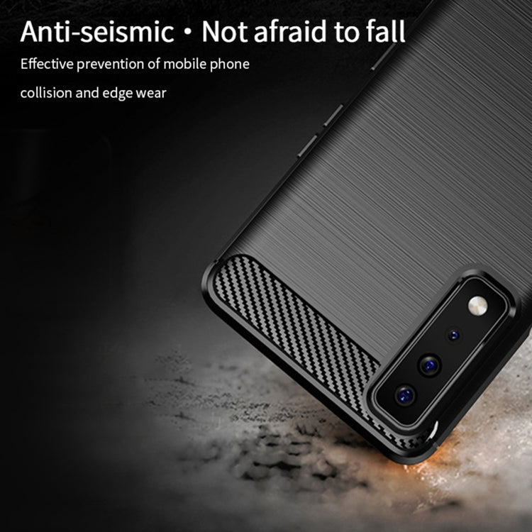 For LG Stylo 7 5G MOFI Gentleness Series Brushed Texture Carbon Fiber Soft TPU Case(Blue) - LG by MOFI | Online Shopping South Africa | PMC TechLife | Buy Now Pay Later Mobicred
