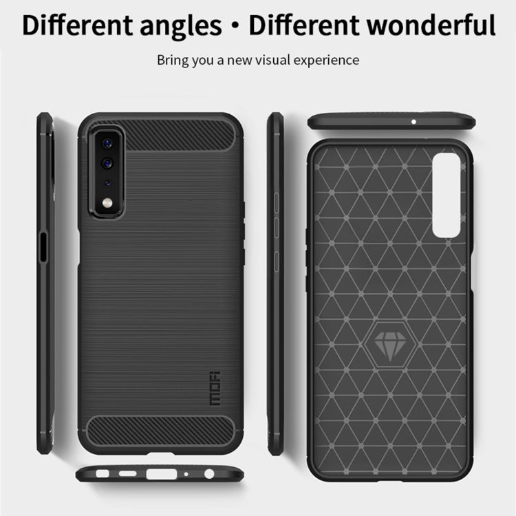 For LG Stylo 7 5G MOFI Gentleness Series Brushed Texture Carbon Fiber Soft TPU Case(Red) - LG by MOFI | Online Shopping South Africa | PMC TechLife | Buy Now Pay Later Mobicred