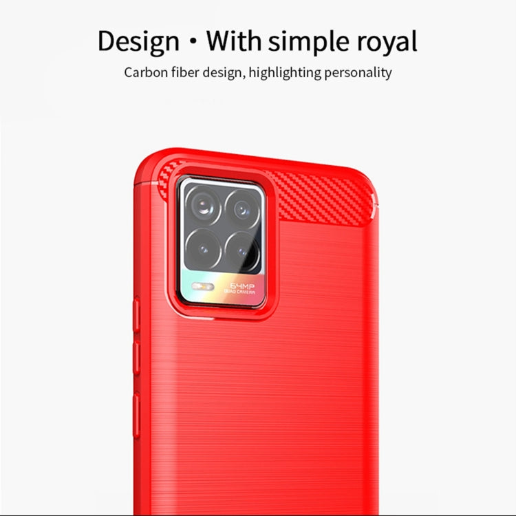 For OPPO Realme 8 / 8 Pro MOFI Gentleness Series Brushed Texture Carbon Fiber Soft TPU Case(Black) - Realme Cases by MOFI | Online Shopping South Africa | PMC TechLife