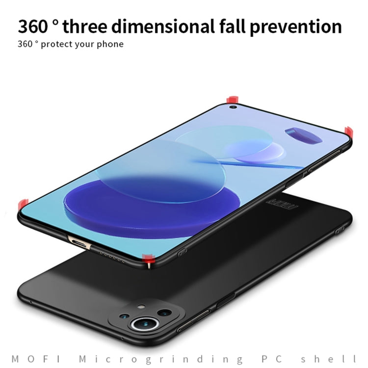 For Xiaomi Mi 11 Lite MOFI Frosted PC Ultra-thin Hard Case(Red) - Xiaomi Cases by MOFI | Online Shopping South Africa | PMC TechLife | Buy Now Pay Later Mobicred