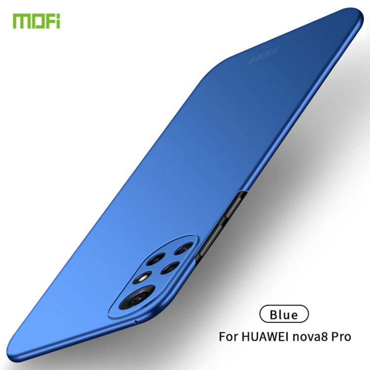 For Huawei Nova 8 Pro MOFI Frosted PC Ultra-thin Hard Case(Blue) - Huawei Cases by MOFI | Online Shopping South Africa | PMC TechLife | Buy Now Pay Later Mobicred