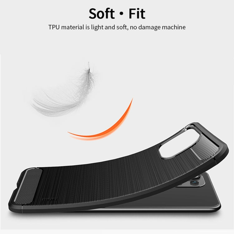 For Xiaomi Mi 11 Lite MOFI Gentleness Series Brushed Texture Carbon Fiber Soft TPU Case(Blue) - Xiaomi Cases by MOFI | Online Shopping South Africa | PMC Jewellery | Buy Now Pay Later Mobicred