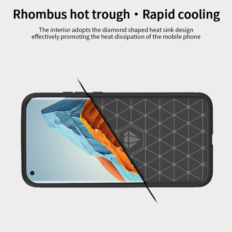 For Xiaomi Mi 11 Pro MOFI Gentleness Series Brushed Texture Carbon Fiber Soft TPU Case(Blue) - Xiaomi Cases by MOFI | Online Shopping South Africa | PMC TechLife | Buy Now Pay Later Mobicred
