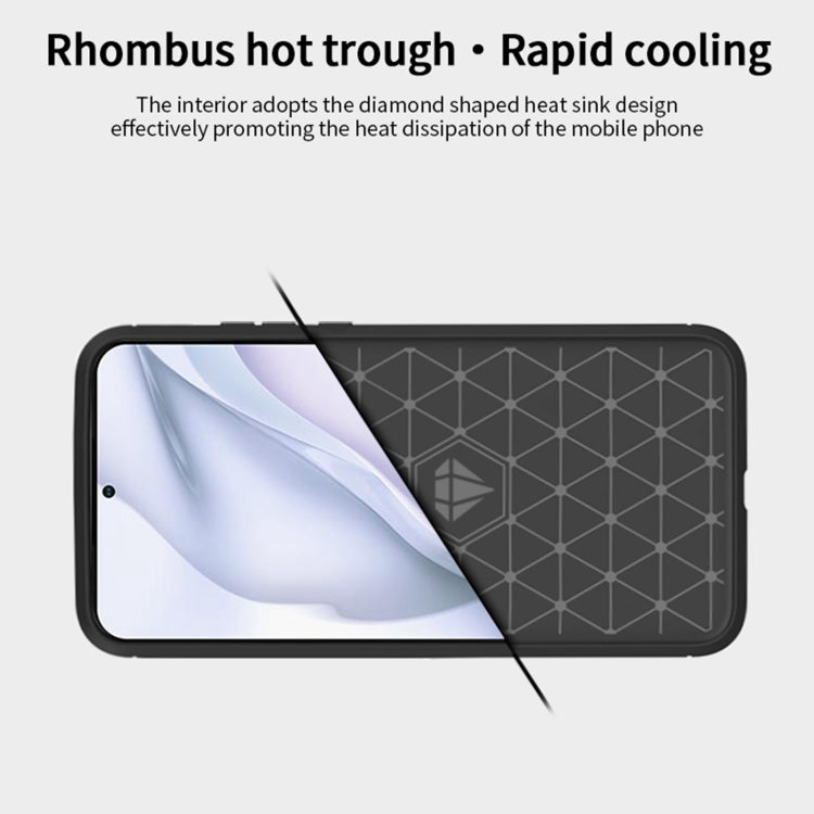 For Huawei P50 Pro MOFI Gentleness Series Brushed Texture Carbon Fiber Soft TPU Case(Blue) - Huawei Cases by MOFI | Online Shopping South Africa | PMC TechLife | Buy Now Pay Later Mobicred