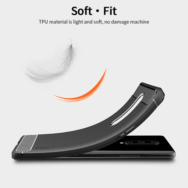 For OnePlus 8 MOFI Gentleness Series Brushed Texture Carbon Fiber Soft TPU Case(Black) - OnePlus Cases by MOFI | Online Shopping South Africa | PMC TechLife | Buy Now Pay Later Mobicred