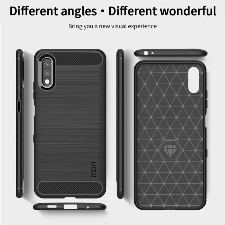 For Sony Xperia ACE ll MOFI Gentleness Series Brushed Texture Carbon Fiber Soft TPU Case(Red) - Sony Cases by MOFI | Online Shopping South Africa | PMC TechLife | Buy Now Pay Later Mobicred