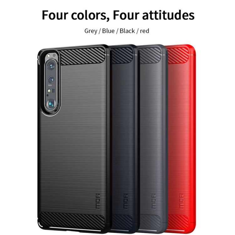 For Sony Xperia 1 lll MOFI Gentleness Series Brushed Texture Carbon Fiber Soft TPU Case(Black) - Sony Cases by MOFI | Online Shopping South Africa | PMC TechLife | Buy Now Pay Later Mobicred