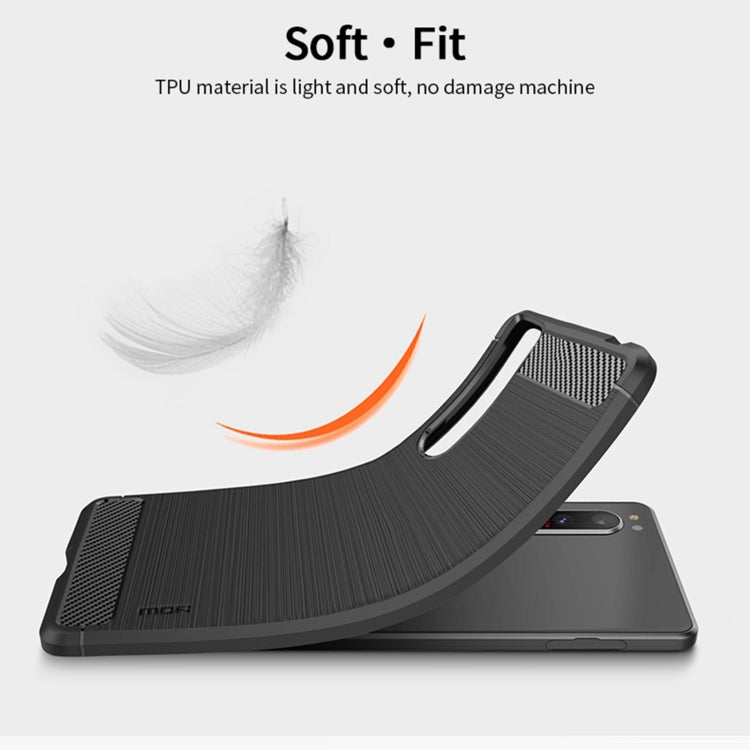 For Sony Xperia 1 lll MOFI Gentleness Series Brushed Texture Carbon Fiber Soft TPU Case(Gray) - Sony Cases by MOFI | Online Shopping South Africa | PMC TechLife | Buy Now Pay Later Mobicred