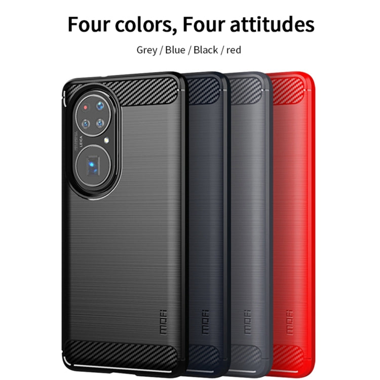 For Huawei P50 MOFI Gentleness Series Brushed Texture Carbon Fiber Soft TPU Case(Black) - Huawei Cases by MOFI | Online Shopping South Africa | PMC TechLife | Buy Now Pay Later Mobicred