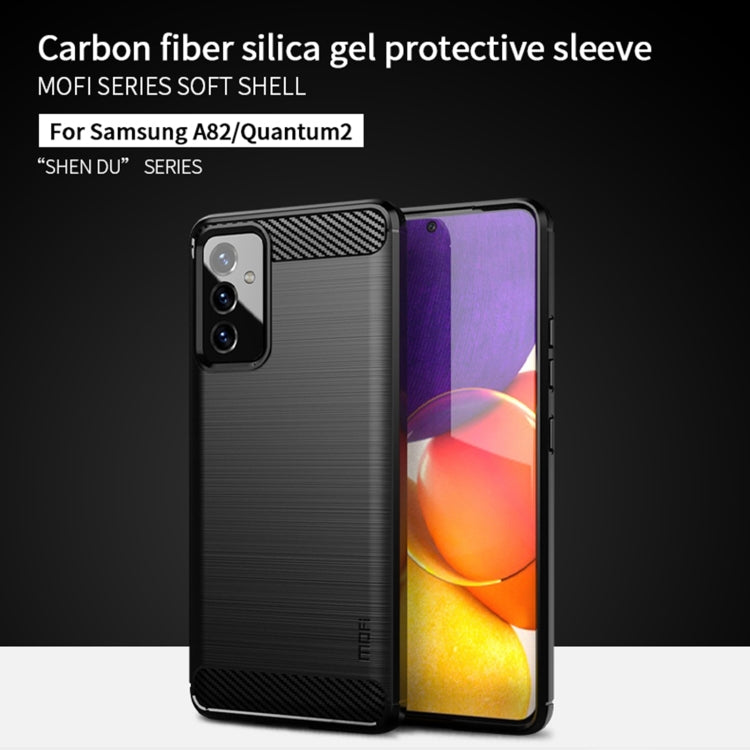 For Samsung Galaxy A82 / Quantum2 MOFI Gentleness Series Brushed Texture Carbon Fiber Soft TPU Case(Red) - Galaxy Phone Cases by MOFI | Online Shopping South Africa | PMC TechLife