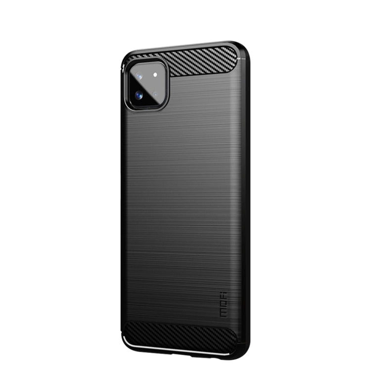For Samsung Galaxy A22 5G MOFI Gentleness Series Brushed Texture Carbon Fiber Soft TPU Case(Black) - Galaxy Phone Cases by MOFI | Online Shopping South Africa | PMC TechLife