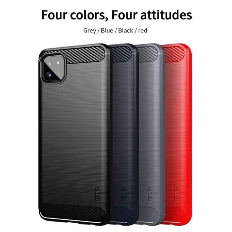 For Samsung Galaxy A22 5G MOFI Gentleness Series Brushed Texture Carbon Fiber Soft TPU Case(Gray) - Galaxy Phone Cases by MOFI | Online Shopping South Africa | PMC TechLife