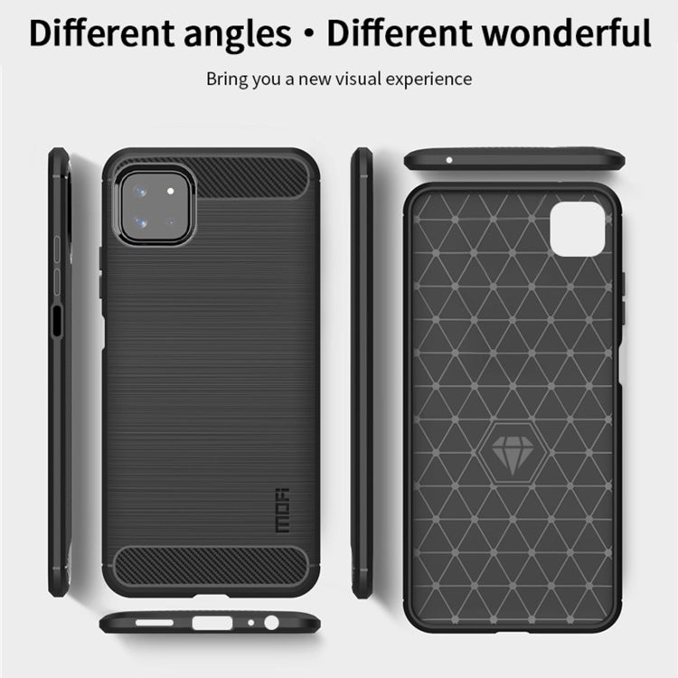For Samsung Galaxy A22 5G MOFI Gentleness Series Brushed Texture Carbon Fiber Soft TPU Case(Gray) - Galaxy Phone Cases by MOFI | Online Shopping South Africa | PMC TechLife