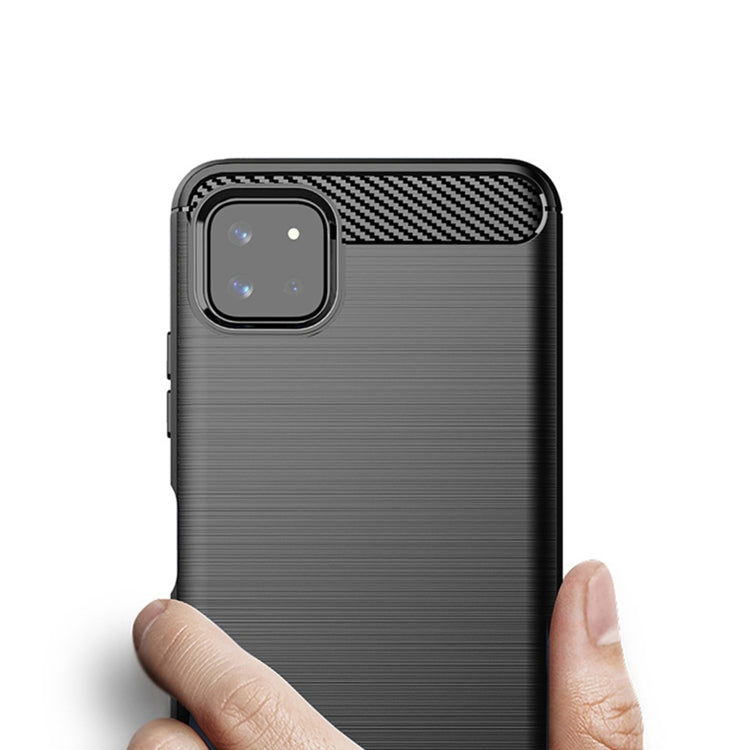 For Samsung Galaxy A22 5G MOFI Gentleness Series Brushed Texture Carbon Fiber Soft TPU Case(Red) - free shipping - PMC TechLife - Order now!
