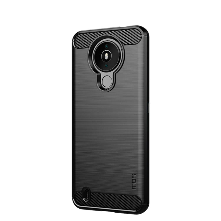 For Nokia 1.4 MOFI Gentleness Series Brushed Texture Carbon Fiber Soft TPU Case(Black) - Nokia Cases by MOFI | Online Shopping South Africa | PMC TechLife