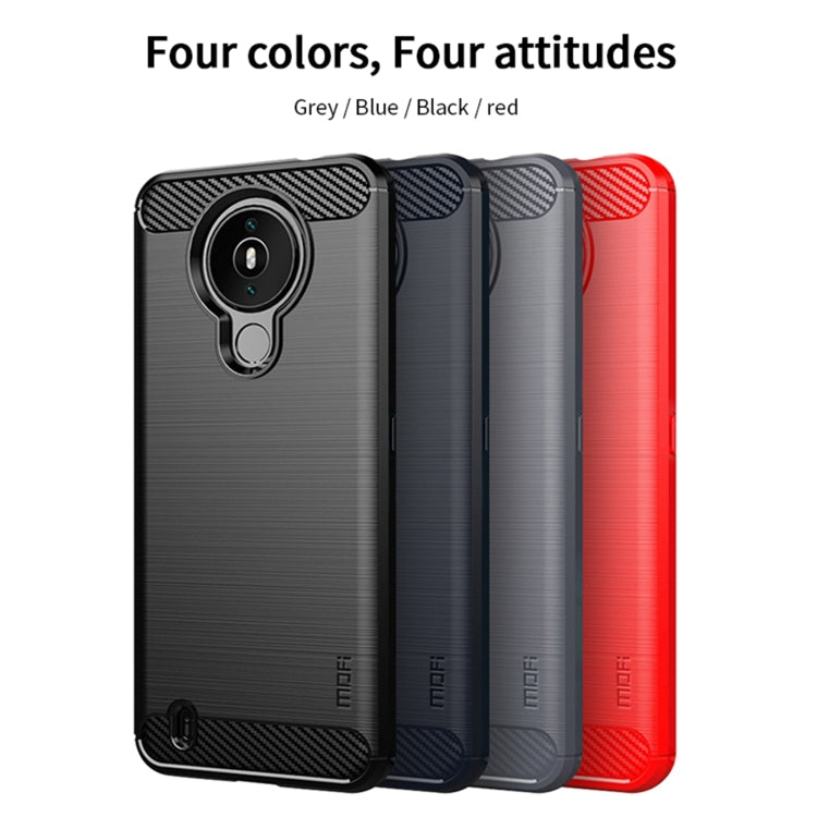 For Nokia 1.4 MOFI Gentleness Series Brushed Texture Carbon Fiber Soft TPU Case(Black) - Nokia Cases by MOFI | Online Shopping South Africa | PMC TechLife