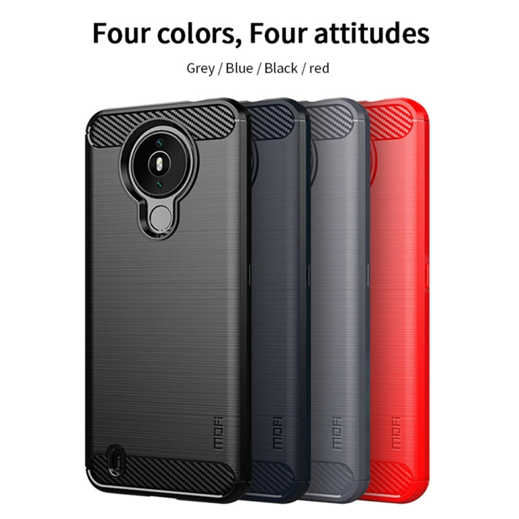 For Nokia 1.4 MOFI Gentleness Series Brushed Texture Carbon Fiber Soft TPU Case(Black) - Nokia Cases by MOFI | Online Shopping South Africa | PMC Jewellery