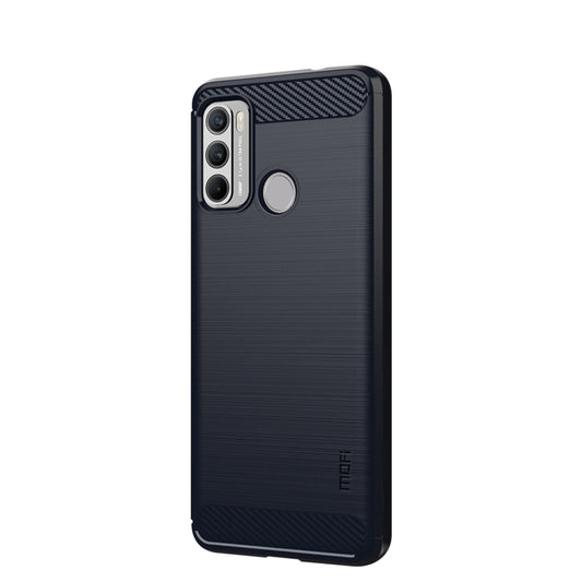 For Motorola G60 / G40 Fusion MOFI Gentleness Series Brushed Texture Carbon Fiber Soft TPU Case(Blue) - Motorola Cases by MOFI | Online Shopping South Africa | PMC Jewellery