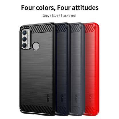 For Motorola G60 / G40 Fusion MOFI Gentleness Series Brushed Texture Carbon Fiber Soft TPU Case(Blue) - Motorola Cases by MOFI | Online Shopping South Africa | PMC Jewellery