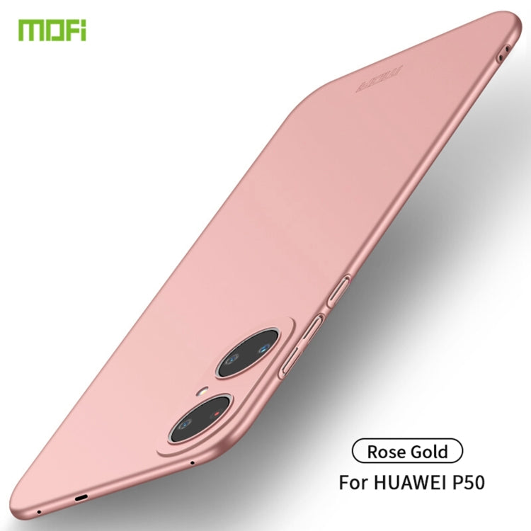 For Huawei P50 MOFI Frosted PC Ultra-thin Hard Case(Rose gold) - Huawei Cases by MOFI | Online Shopping South Africa | PMC Jewellery