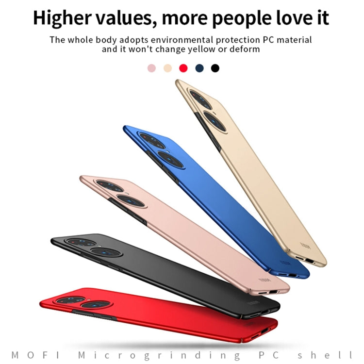 For Huawei P50 Pro MOFI Frosted PC Ultra-thin Hard Case(Red) - Huawei Cases by MOFI | Online Shopping South Africa | PMC Jewellery