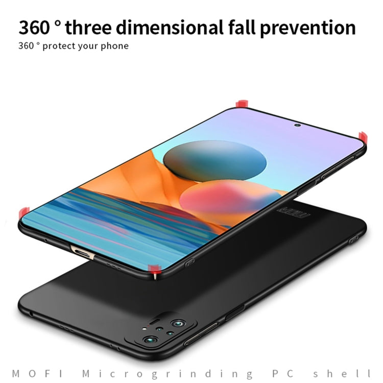 For Xiaomi Redmi Note10 Pro MOFI Frosted PC Ultra-thin Hard Case(Black) - Xiaomi Cases by MOFI | Online Shopping South Africa | PMC TechLife | Buy Now Pay Later Mobicred