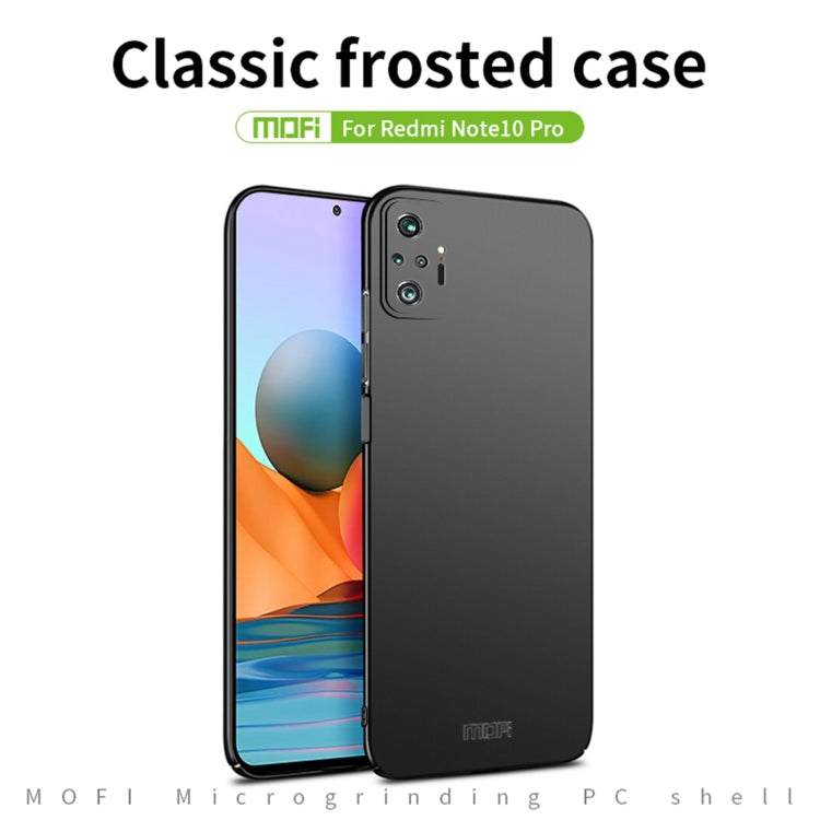 For Xiaomi Redmi Note10 Pro MOFI Frosted PC Ultra-thin Hard Case(Blue) - Xiaomi Cases by MOFI | Online Shopping South Africa | PMC TechLife