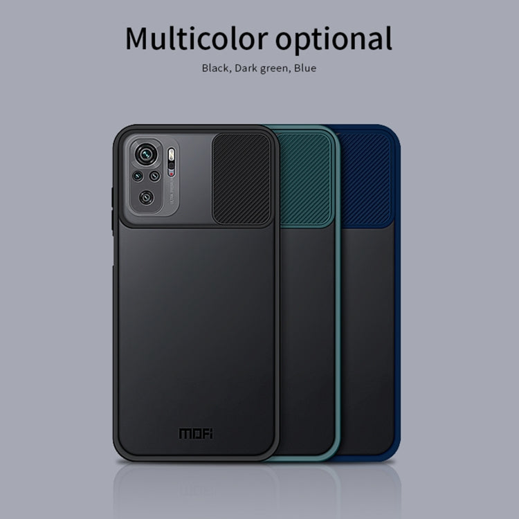 For Xiaomi Redmi Note 10 4G / Note 10S MOFI Xing Dun Series Translucent Frosted PC + TPU Privacy Anti-glare Shockproof All-inclusive Protective Case(Blue) - Xiaomi Cases by MOFI | Online Shopping South Africa | PMC Jewellery