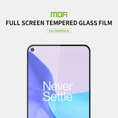 For OnePlus 9 / 9R MOFI 9H 2.5D Full Screen Tempered Glass Film(Black) - OnePlus Tempered Glass by MOFI | Online Shopping South Africa | PMC Jewellery