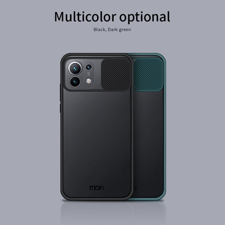 For Xiaomi Mi 11 MOFI Xing Dun Series Translucent Frosted PC + TPU Privacy Anti-glare Shockproof All-inclusive Protective Case(Green) - Xiaomi Cases by MOFI | Online Shopping South Africa | PMC Jewellery