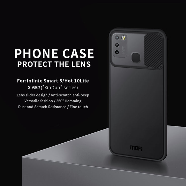 For Infinix Smart 5 X657 / Hot 10 Lite MOFI Xing Dun Series Translucent Frosted PC + TPU Privacy Anti-glare Shockproof All-inclusive Protective Case(Black) - Infinix Cases by MOFI | Online Shopping South Africa | PMC Jewellery